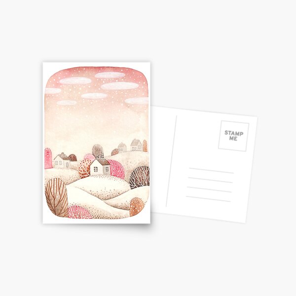 Pink winter day Postcard