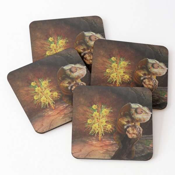 Item preview, Big eyes iguana in a cave | Abstract Wild Life designed and sold by LenaKiagia.