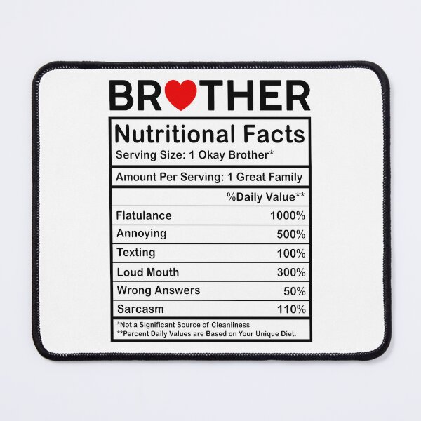 Item preview, Brother Nutritional Facts designed and sold by SunsetGloww.