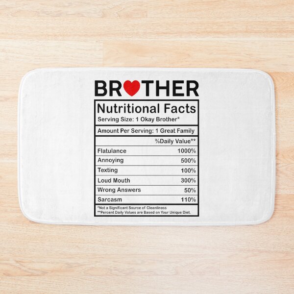 Item preview, Brother Nutritional Facts designed and sold by SunsetGloww.