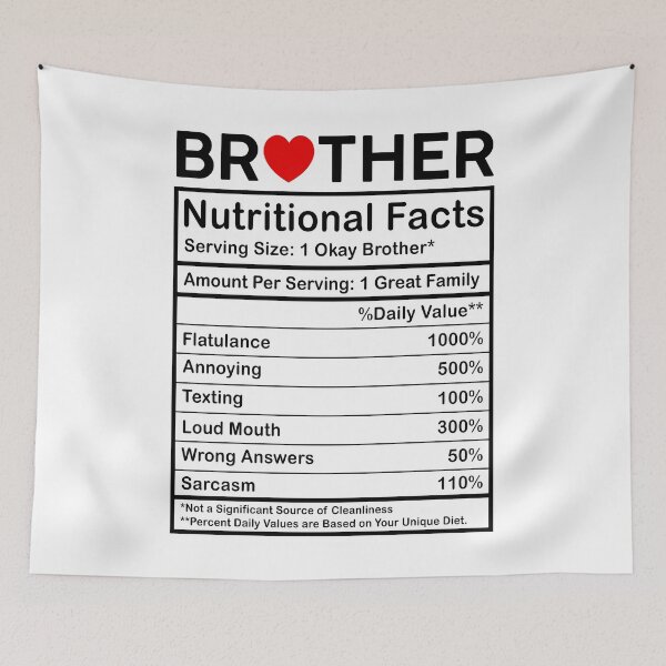 Item preview, Brother Nutritional Facts designed and sold by SunsetGloww.