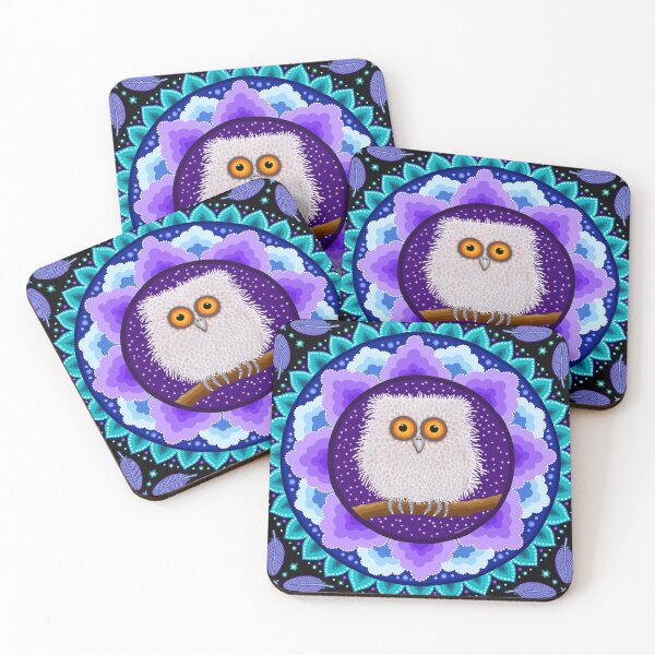 Item preview, Fluffy Baby Owl Mandala designed and sold by Soozie Wray.
