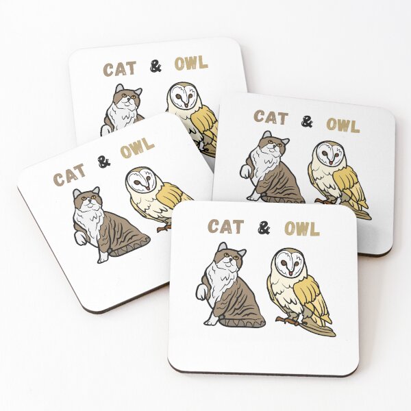 Item preview, A Cat And An Owl designed and sold by OneDayCollected.