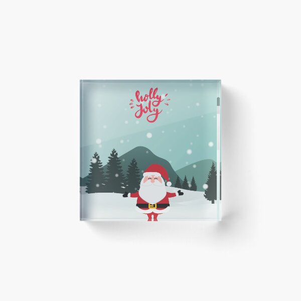 Item preview, Holly Joly Santa Claus  On Winter Landscape designed and sold by SBWorld.