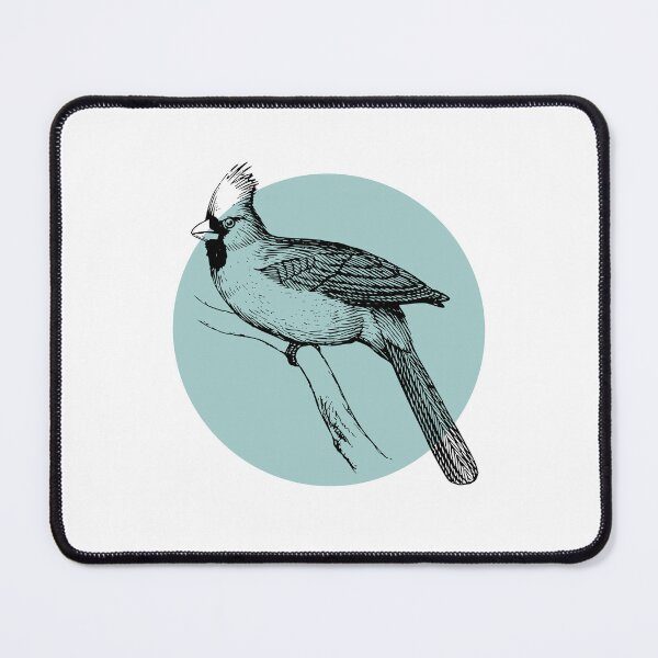 Item preview, Bird Illustration with Blue Circle designed and sold by AbrahamicDesign.