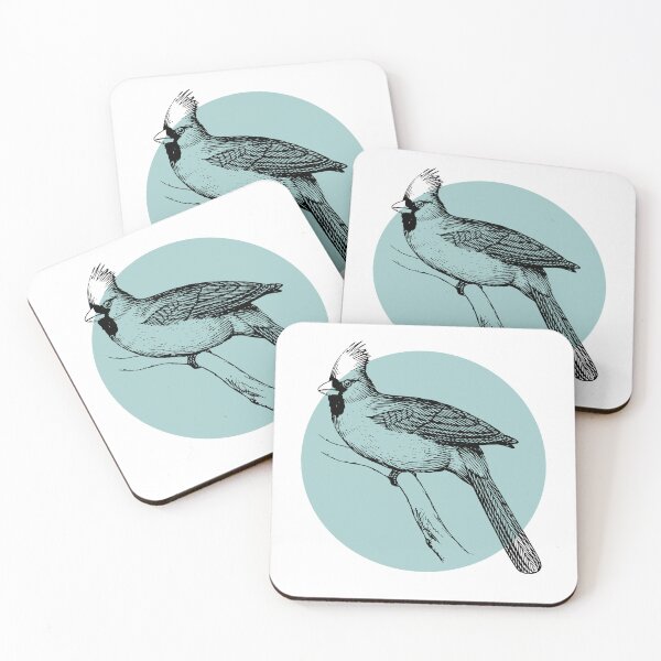 Item preview, Bird Illustration with Blue Circle designed and sold by AbrahamicDesign.