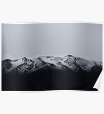 Snow on Etna volcano, Italy. Poster