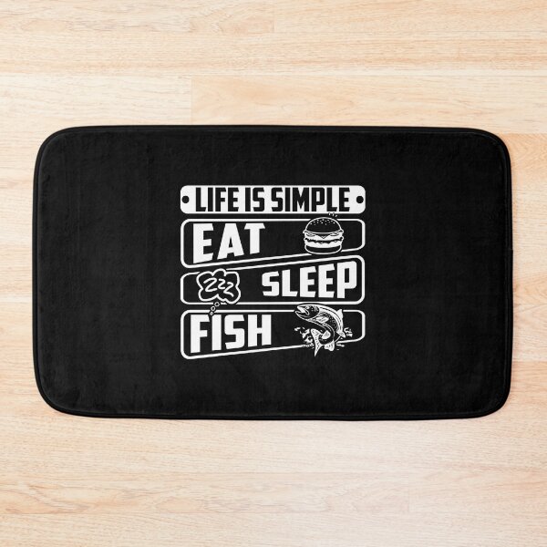 Item preview, Life is simple eat sleep fish designed and sold by FanityPrints.