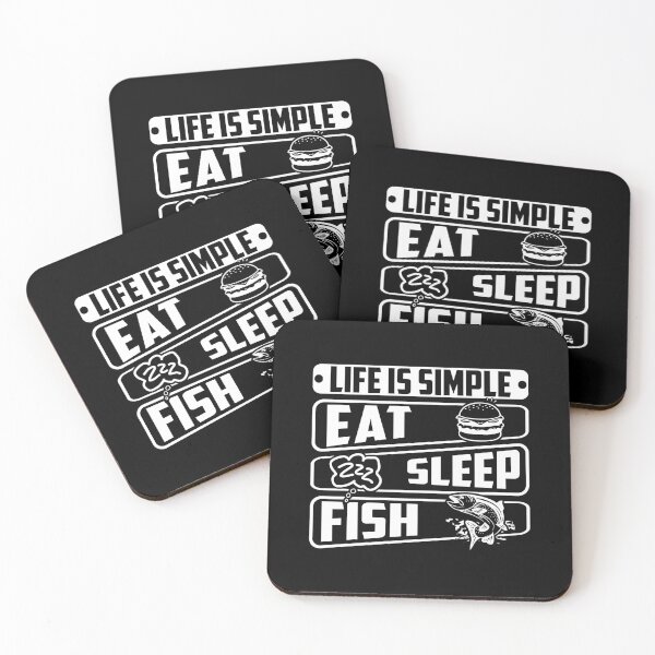 Item preview, Life is simple eat sleep fish designed and sold by FanityPrints.