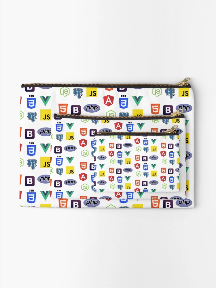Thumbnail 2 of 4, Zipper Pouch, Html, CSS, JavaScript Coding sticker pack designed and sold by VenomKage.
