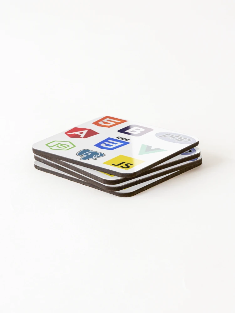 Thumbnail 4 of 5, Coasters (Set of 4), Html, CSS, JavaScript Coding sticker pack designed and sold by VenomKage.