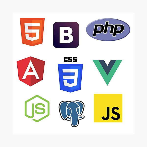 "Html, CSS, JavaScript Coding sticker pack" Photographic Print for Sale ...