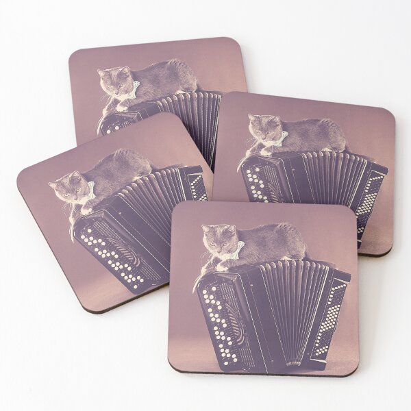 Item preview, Vintage Cat On Accordion For Musicans And Old Music Lovers As A 90s Musician designed and sold by Funwithmusic.