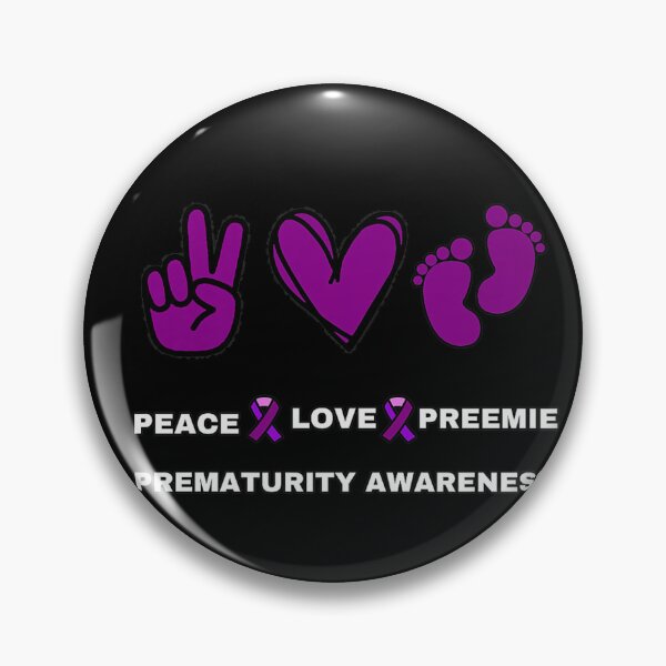 Item preview, Peace Love Preemie World Prematurity Awareness Purple Premium T-Shirt designed and sold by OnlyouO.