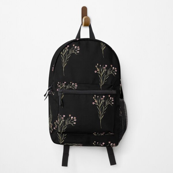 Item preview, Seamless black pattern flower branch watercolor illustration designed and sold by Yana Mustafina | Boho Soulful Designs.