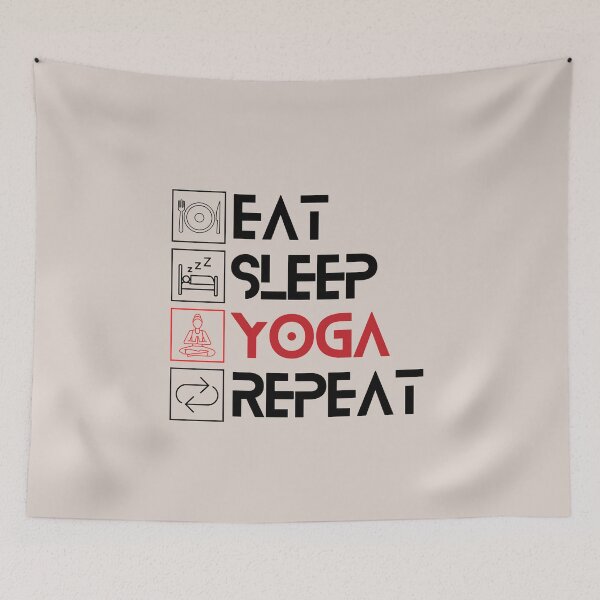 Item preview, EAT SLEEP YOGA REPEAT designed and sold by tnwbank.