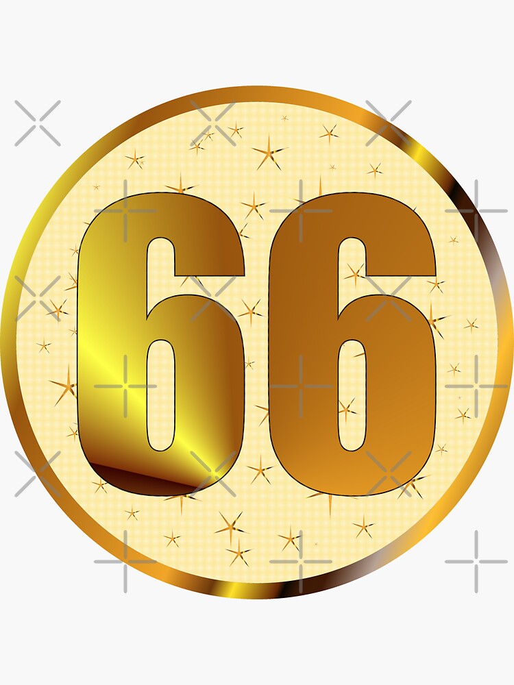 "66 Vintage Years Retro Celebration" Sticker for Sale by