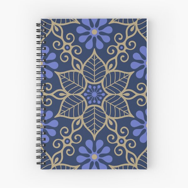 Artikelvorschau, Geometrische Blumen WEINLESE-BLAU entworfen und verkauft von WVortex.