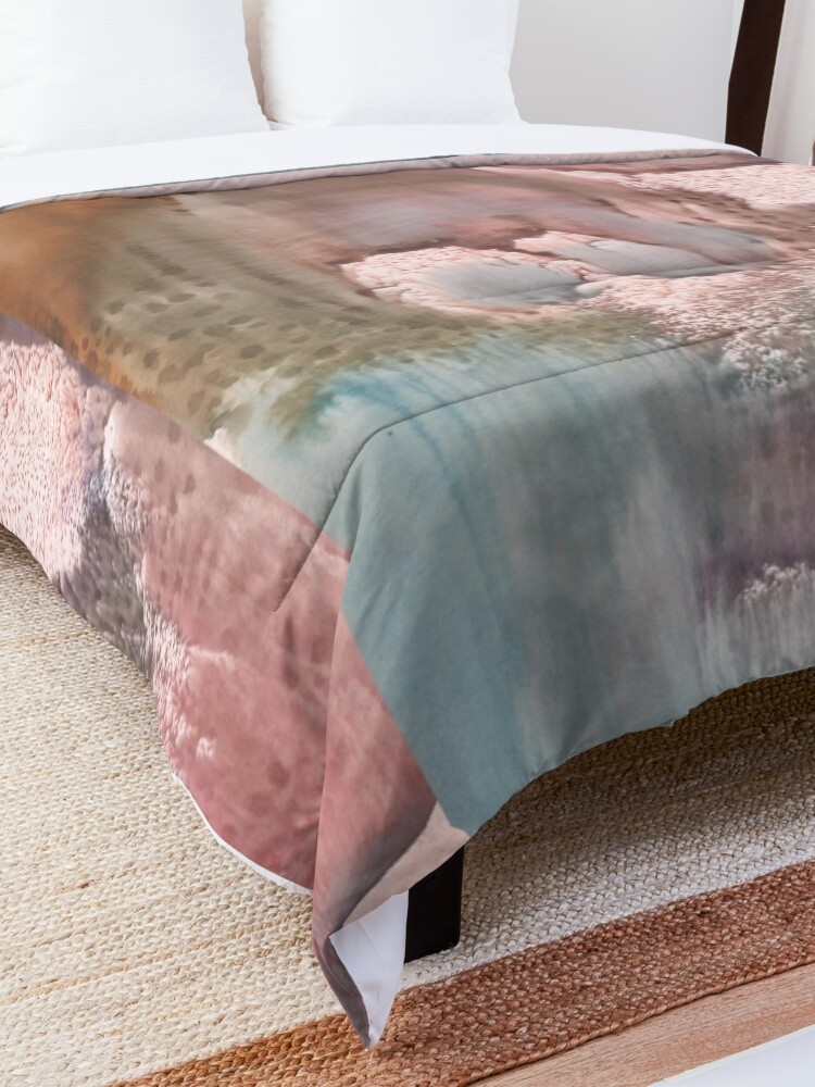 Alternate view of watercolor abstract, texture, watercolour Comforter
