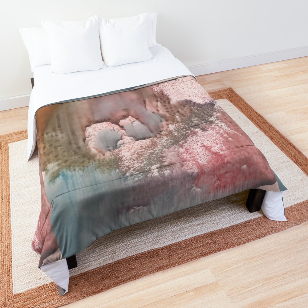watercolor abstract, texture, watercolour Comforter