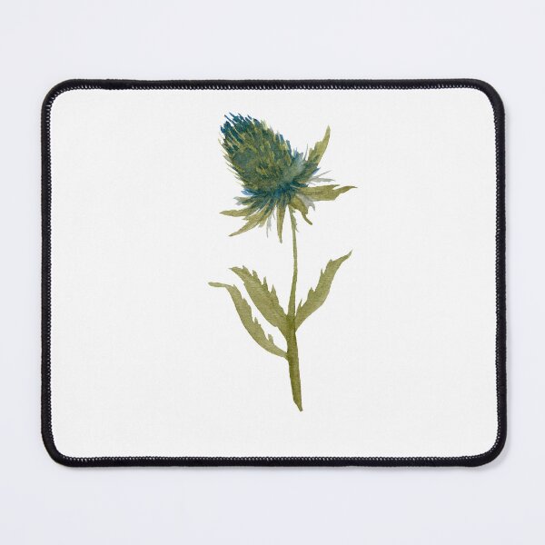Item preview, Watercolor flower thistle illustration single object designed and sold by Yana Mustafina | Boho Soulful Designs.