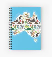 Australische Tierkarte Spiralblock