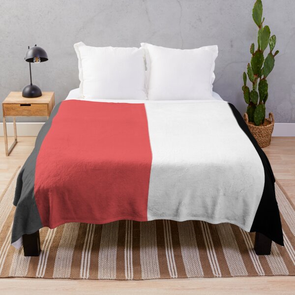 Item preview, Black White Gray Red 4 Bold Wide Vertical Stripe Pattern designed and sold by All-Black-White.