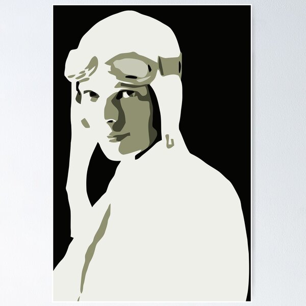 Item preview, Amelia Earhart grayscale vector art designed and sold by aapshop.