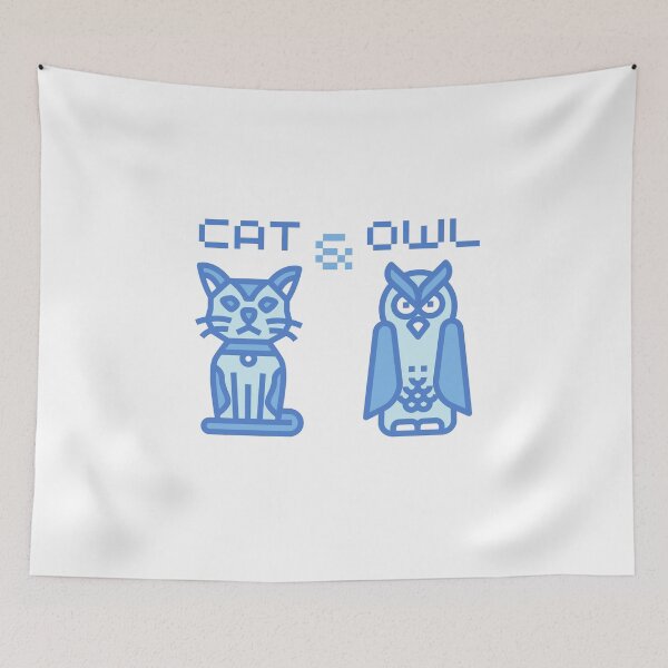 Item preview, A Cat And An Owl designed and sold by OneDayCollected.