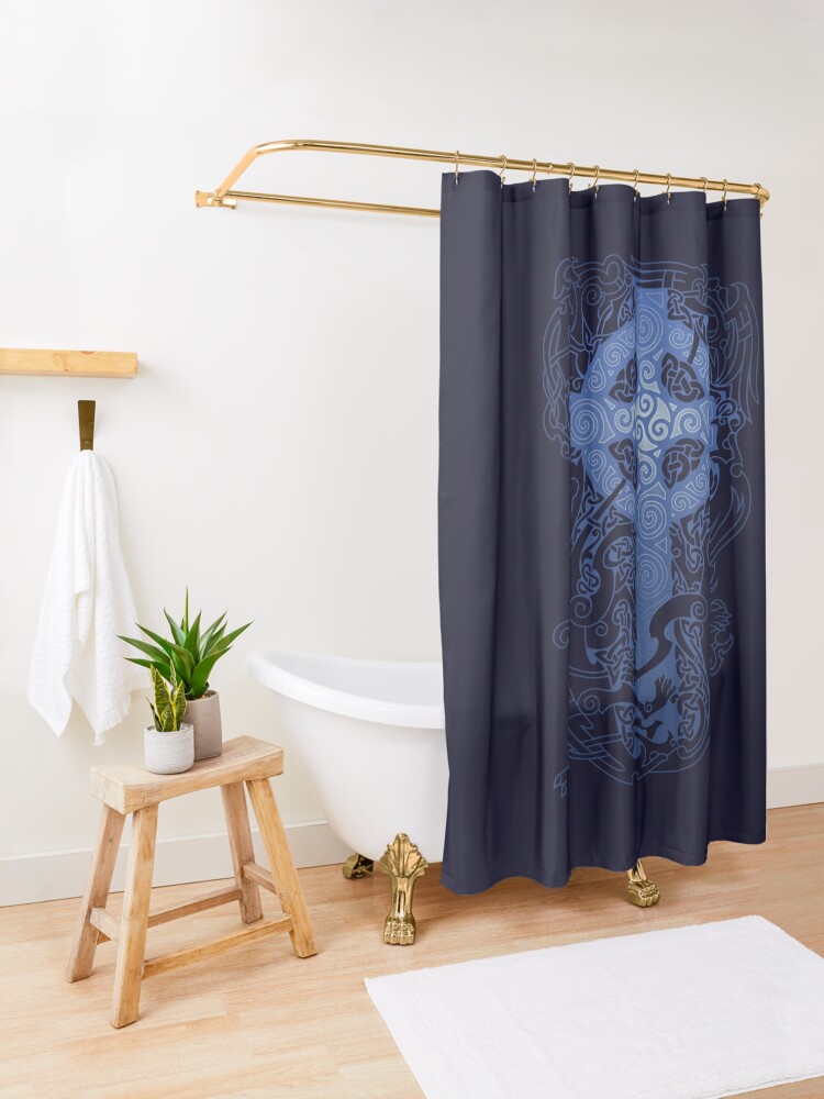 Alternate view of CELTIC NIGHT Shower Curtain