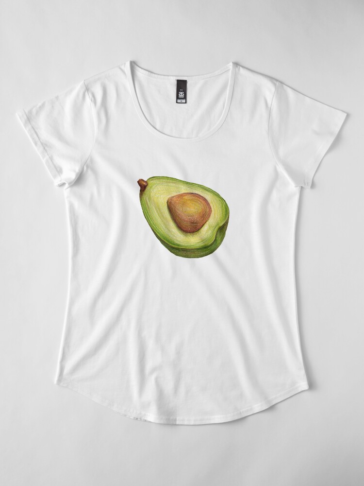 Alternate view of Avocado. color pencil Premium Scoop T-Shirt