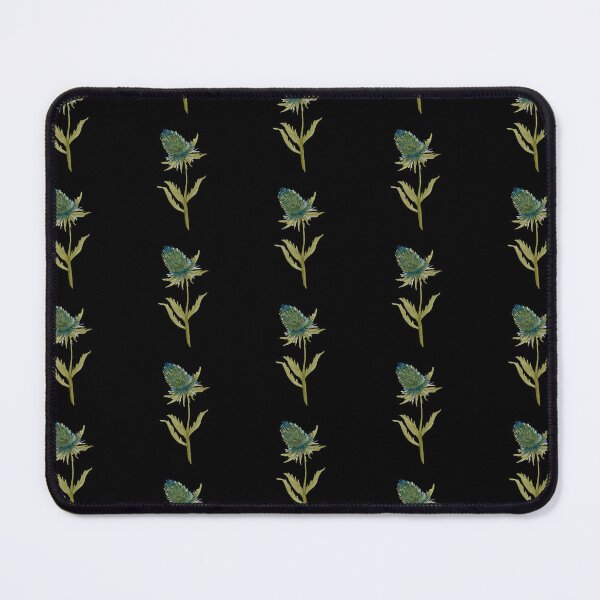 Item preview, Seamless black pattern thistle branch watercolor illustration designed and sold by Yana Mustafina | Boho Soulful Designs.