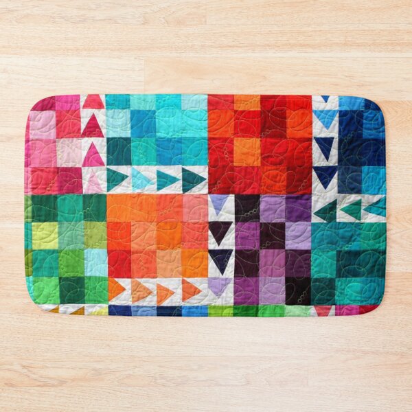 Item preview, Patchwork art vector graphics consisting of square and triangular materials and patterns  designed and sold by ErisMerch.