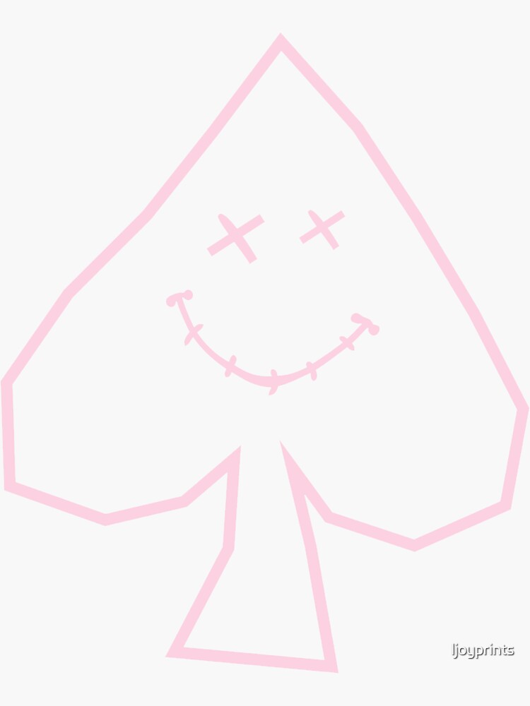"Pink ace of spades" Sticker for Sale by ljoyprints Redbubble