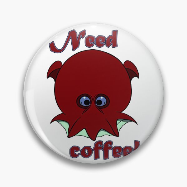 Item preview, A cartoonish round vampire squid in need of coffee! :) designed and sold by BrachiaST.