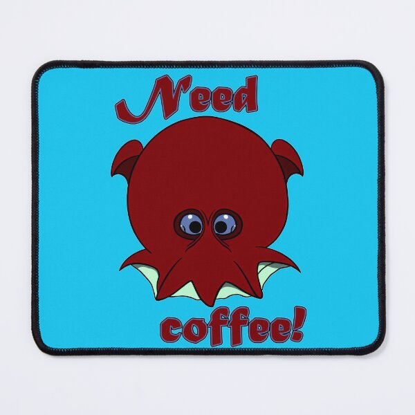 Item preview, A cartoonish round vampire squid in need of coffee! :) designed and sold by BrachiaST.