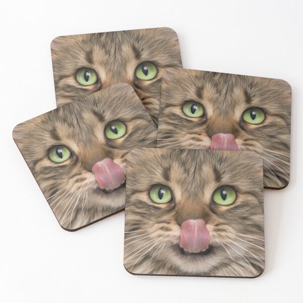 Item preview, Licking Cat | Kitty is looking for food designed and sold by LenaKiagia.