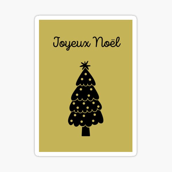 "Joyeux Noël, carte de Noël, Frohe Weihnachten auf Französisch, Frohe