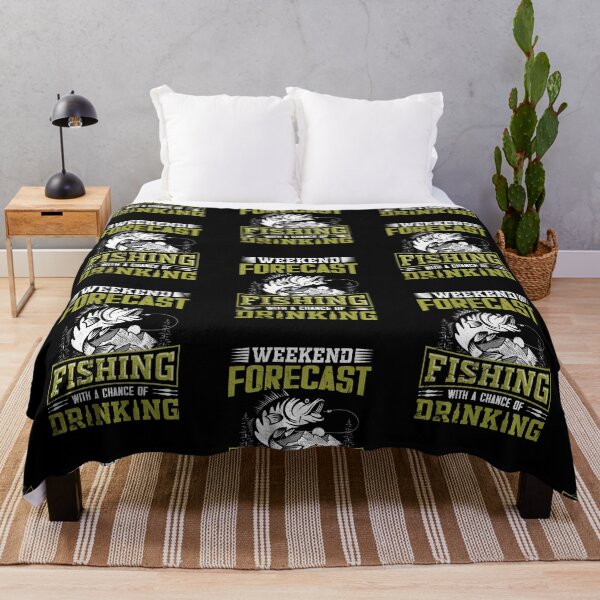 Item preview, Weekend  forecast  fishing  with a chance of drinking designed and sold by FanityPrints.