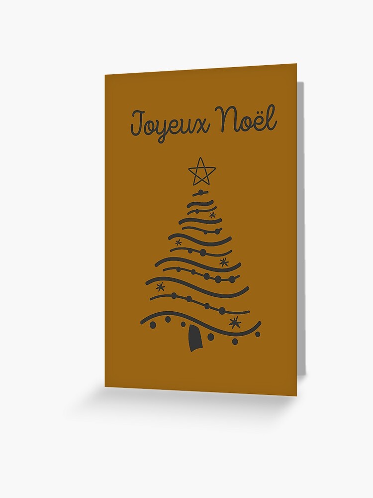 Joyeux Noel Card French Christmas Card Blank Inside or Include