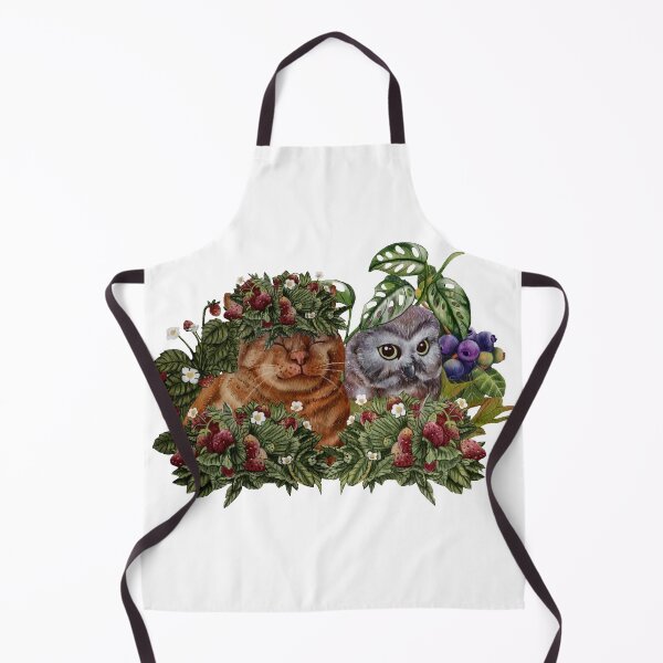 Item preview, a cat and an owl in the jungle designed and sold by JAOUDA ⭐⭐⭐⭐⭐ (20).