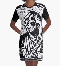 Kaffee Schnitter T-Shirt Kleid