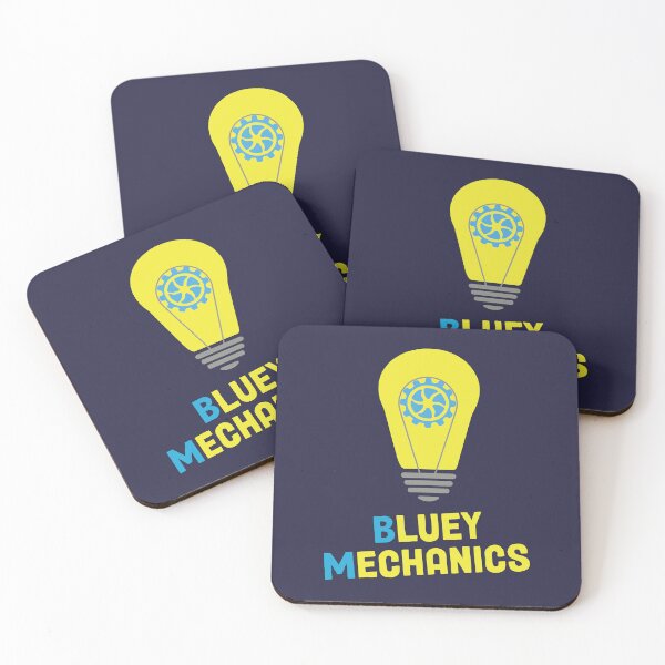 Artikelvorschau, Bluey Mechanics Blue Mechanics Blaue Lampe Blau und Gelb entworfen und verkauft von akacreator.