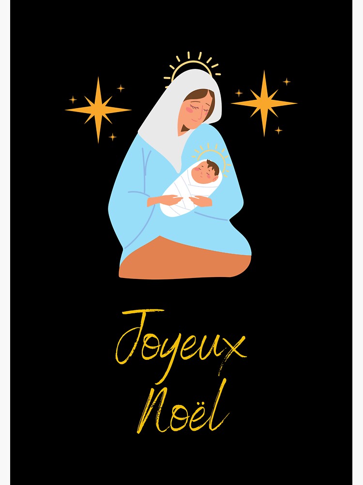 "Joyeux Noël, carte de Noël, Frohe Weihnachten auf Französisch, Frohe