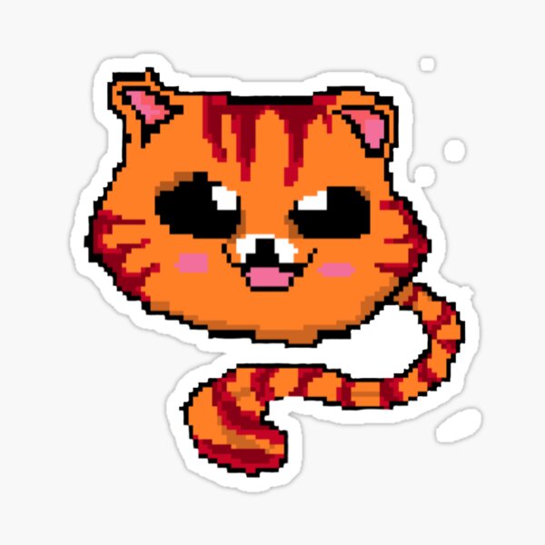 Pixilart - Orange Pixel Cat by Tygur8v