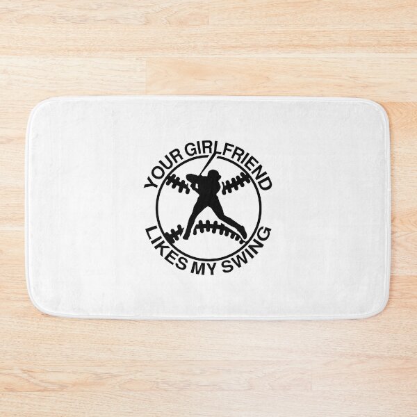 Item preview, Your Girlfriend Likes My Swing - Retro Baseball Softball Fan designed and sold by ElfriedaMiller.