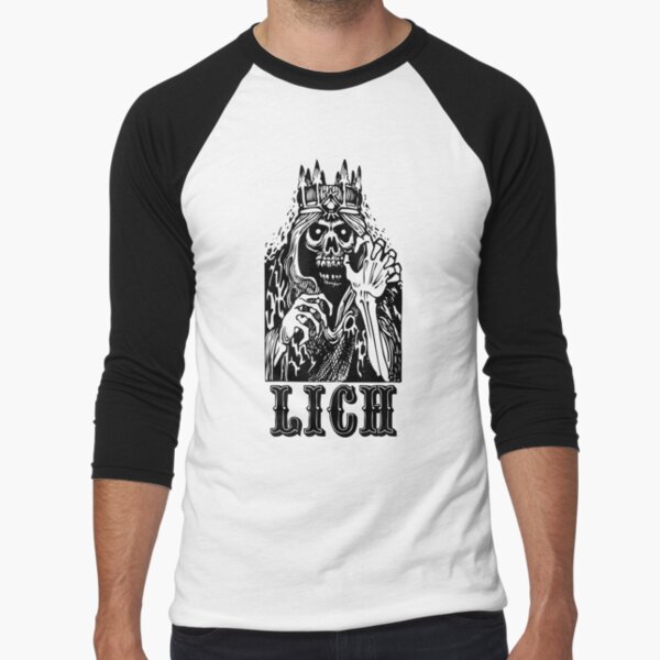 AD&D: Lich Baseball ¾ Sleeve T-Shirt