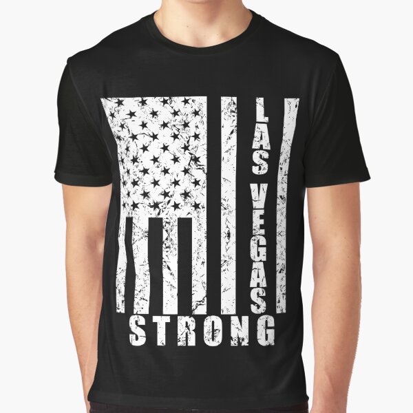 Las Vegas Strong - USA flag Nevada NV US State Graphic T-Shirt