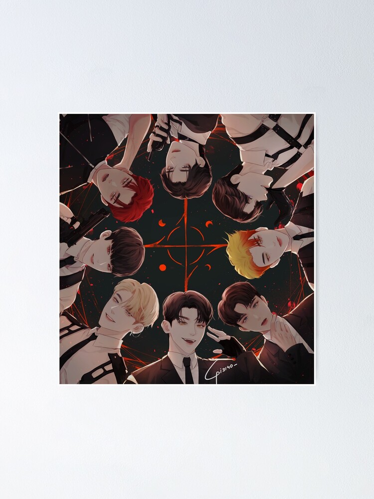 KPOP ATEEZ Poster Sticker Aesthetic Decor Poster Home Room Painting Wall  Stickers Hongjoong Seonghwa Yunho Fans