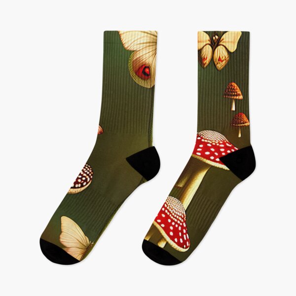 Item preview, Mysterious tree of fly agarics and butterflies designed and sold by GorinART.